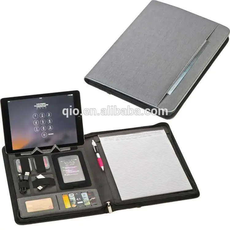 new PU planner notebook set with ipad container and cards/pen holder NOTEBO909