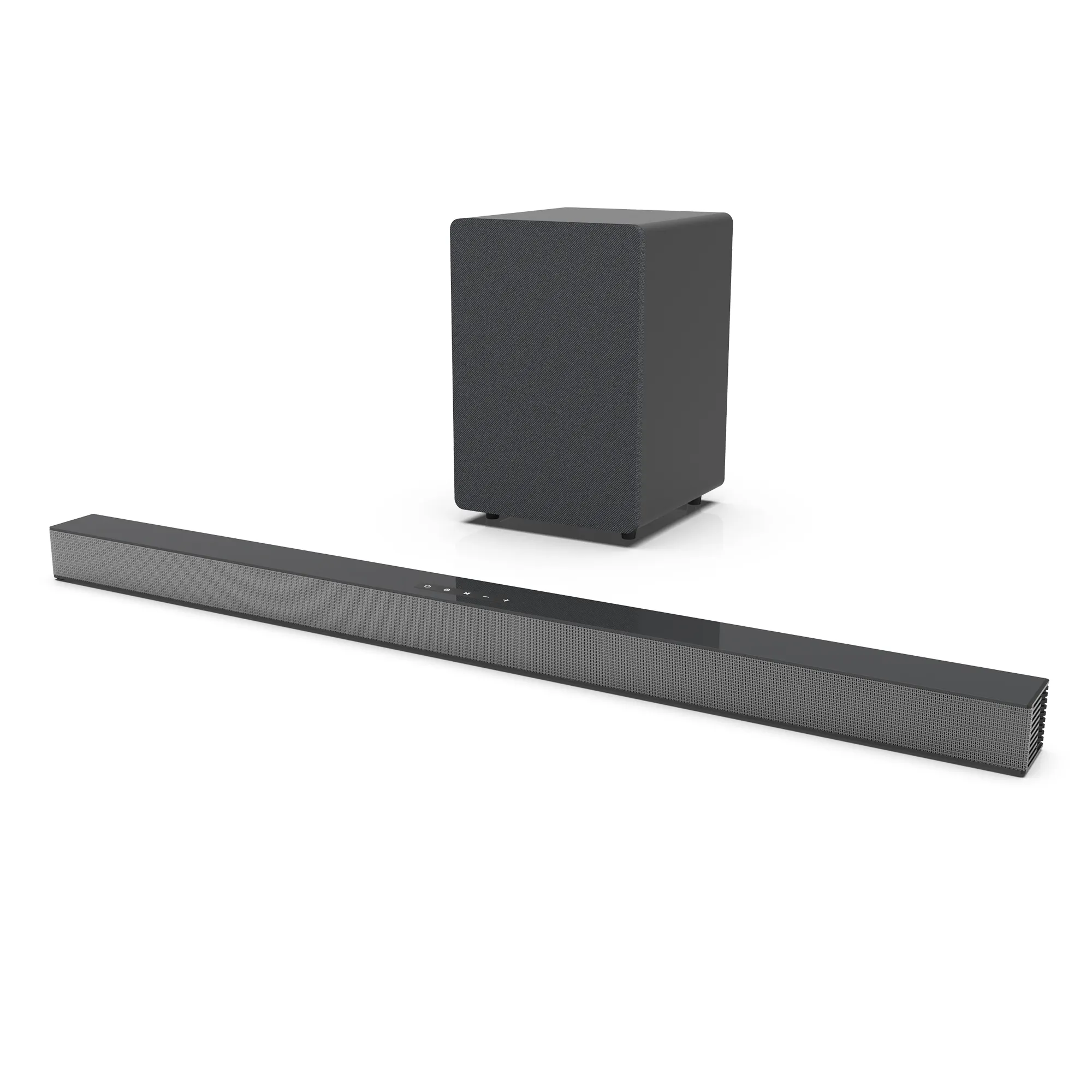 Audio Signa S2 Ultra-Slim TV Sound Bar, Works with 4K & HD TVs, Wireless Subwoofer, Includes HDMI & OPT , Bluetooth , Black