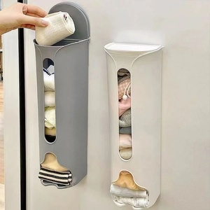 Garbage Bag <b>Storage</b> <b>Box</b> <b>Kitchen</b> Plastic Collector Wall-mounted Convenient Extraction Type Trash Bag Container Home - Product Image 2