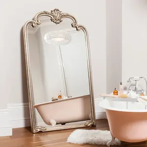 Gold Frame Makeup Mirror <b>Standing</b> Large Modern <b>Hall</b> Living Room House Mirrors Bedroom Full Body Room Decoration - Product Image 4