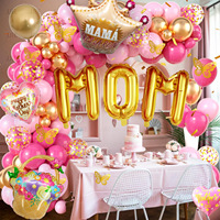 Assortiment de ballons en aluminium pour la fête des mères en forme de coeur Meilleure maman Ballons en mylar Décorations