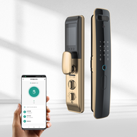 Serrure de porte intelligente UIELOCK QA80 avec empreinte digitale biométrique, reconnaissance faciale 3D, mot de passe, carte, application, caméra, pour porte en bois, écran 3,5 pouces, Wi-Fi