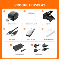 Imprimante thermique de bordereaux Y468 4 pouces 110 mm avec prise en charge de l'impression sans fil USB/BT et de l'impression de codes-barres