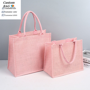 <span class=keywords><strong>Borsa</strong></span> per la Spesa in <span class=keywords><strong>Juta</strong></span> Rosa Personalizzabile, Riutilizzabile e Resistente, Ideale per Regali e Spiaggia - Product Image 1