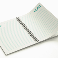 Cahier d'étudiant à spirales A5, couverture souple, simple et minimaliste, impression offset couleur personnalisée, journal scolaire