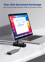 Station d'accueil multiport USB 3.0 5 Gbps Type-C avec ports USB-A 2.0 pour ordinateur de jeu, ordinateur portable - En stock