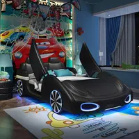 סיטונאי ילדי חדר שינה ריהוט מעץ מלא מסגרת אופנה עיצוב ילדים twin רכב מיטות עבור ילד