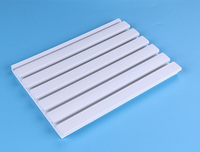 Panneaux de présentation rainurés en PVC écologique imperméable de 18 mm d'épaisseur, couleur personnalisée, design contemporain, faciles à nettoyer, longueur 4 pieds, pour centre commercial