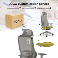 Fauteuil de bureau ergonomique S3-GH contemporain avec accoudoirs pivotants réglables et dossier 3D confortable pour usage domestique ou professionnel