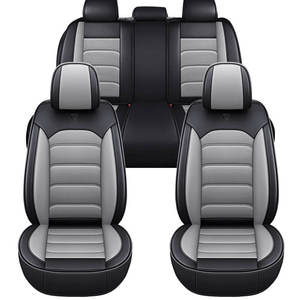 Housse de siège de voiture en cuir Nappa de haute qualité, durable, universelle, sportive, cinq places, ensemble complet, accessoire intérieur - Product Image 6