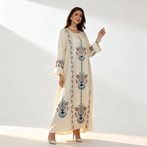 Vestido Abaya Elegante de Tela de Alta Calidad Personalizado Premium para Mujeres Musulmanas, Fiesta de Noche - Product Image 1