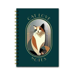 Cat Love Hardcover A5 <b>Notebook</b> 150 Pages Lined Ivory Paper Cat Lover Gift <b>Journal</b> - Product Image 2