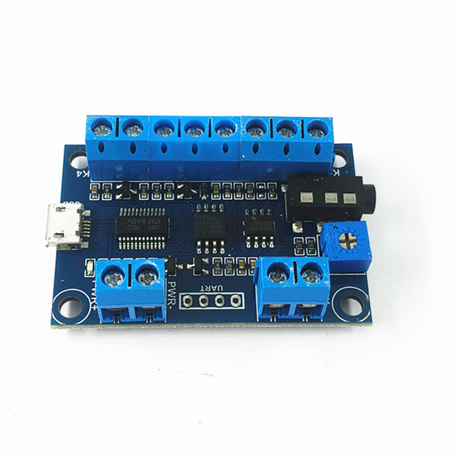 Multifunctional MP3 Module with 4 Button Trigger Inputs Programmable Sound Module Music Player Module with 8MB Flash Memory