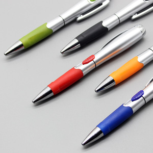 Stylo lumineux <span class=keywords><strong>LED</strong></span> qui brille dans le noir avec interrupteur à bouton, pointe de 0,7 mm, matériau plastique, logo personnalisé, stylo publicitaire promotionnel - Product Image 6