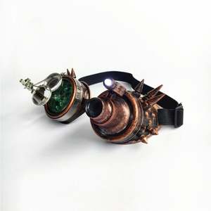 <span class=keywords><strong>2022</strong></span> fábrica barata al por mayor nueva moda Vintage lupas con luz LED Cosplay fiesta gafas Steampunk gafas - Product Image 5