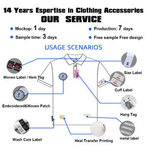 Répétition des étiquettes tissées à motifs décontractés de luxe-Étiquettes textiles de résistance au gel testées à Montréal pour la mode en boutique <span class=keywords><strong>canadienne</strong></span> - Product Image 6