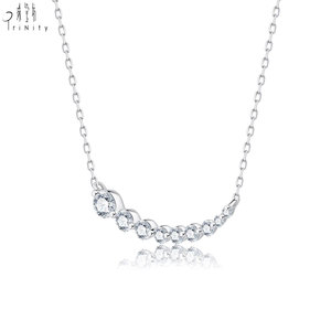 Collar de Gargantilla con Colgante de Diamantes Naturales Multiformes en Oro Blanco de 18K, Joyería Fina Elegante y Exquisita de Alta Calidad, Regalo para Mujer - Product Image 2