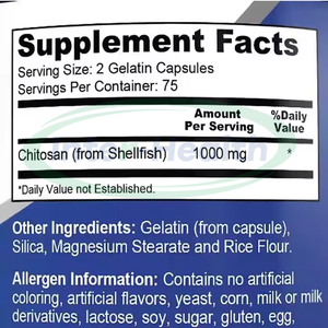 Ausreson 1000Mg <span class=keywords><strong>Chitosan</strong></span> <span class=keywords><strong>Capsule</strong></span> Kruidenvoedingssupplementen Afslankende Carboxymethylchitosan Capsules - Product Image 3
