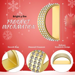 Vàng hiện đại khăn ăn Nhẫn Chủ cho tiệc cưới kim loại trang trí bảng cài đặt Glossy serviette khóa trang trí nội thất - Product Image 2