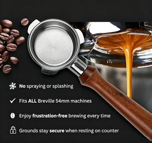 เข้ากันได้กับ <span class=keywords><strong>Breville</strong></span> <span class=keywords><strong>barista</strong></span> <span class=keywords><strong>Express</strong></span> PRO TOUCH Bambino PLUS portafilter พร้อมตะกร้าความแม่นยำ18g - Product Image 5
