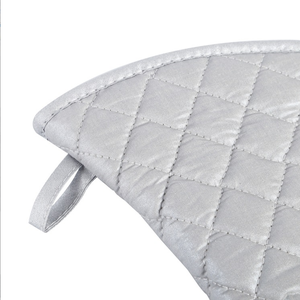 Mitaines de <span class=keywords><strong>four</strong></span> professionnelles antidérapantes, classiques, Extra longues, personnalisées, en coton, couleur argent, <span class=keywords><strong>gants</strong></span> de cuisine pour barbecue - Product Image 4