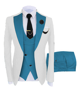 <span class=keywords><strong>Costume</strong></span> de mariage trois pièces formel pour le <span class=keywords><strong>marié</strong></span> et les garçons d'honneur, version italienne - Product Image 2