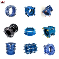 Joint de démontage de joints de tuyaux en fonte ductile DN700 avec accouplement de commode à 25% tirants pour accouplements en PVC de grand diamètre