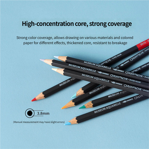 Ensemble de crayons de couleur hydrosolubles CARAN D'ACHE Série Musée, 40 couleurs, pour étudiants et débutants, pour le dessin artistique - Product Image 5