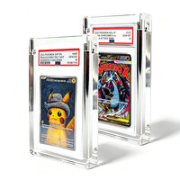 Boîtier acrylique pour cartes gradées avec protection UV, support d'affichage en acrylique pour cartes gradées PSA et CGC, avec couvercle magnétique N52