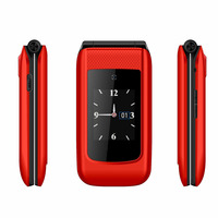 Teléfono Móvil Plegable con Teclado, 2.4+1.77 Pulgadas, 1600mAh, 2G, Doble SIM, para Personas Mayores, Gran Venta
