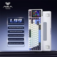 Clavier mécanique personnalisé AULA L99 84 touches 75% Tri-mode 8000 mAh Écran tactile IPS 3,98'' Gasket Hot-swappable RGB pour Gaming et Bureau