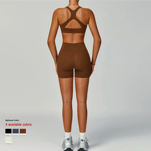 <span class=keywords><strong>Ropa</strong></span> deportiva para <span class=keywords><strong>mujer</strong></span> Sujetador deportivo + Pantalones cortos de gimnasio + Leggings de yoga + Chaqueta de yoga Conjuntos de fitness para gimnasio <span class=keywords><strong>Ropa</strong></span> de gimnasio Conjunto de <span class=keywords><strong>mujer</strong></span> - Product Image 2