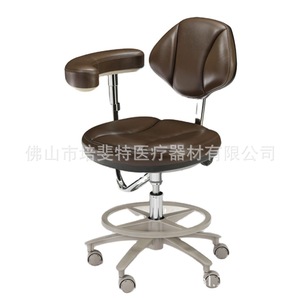 Silla Dental M Y de Material PU, Silla Giratoria con Altura Ajustable Manualmente para Dentistas y Asistentes de Enfermería - Product Image 3