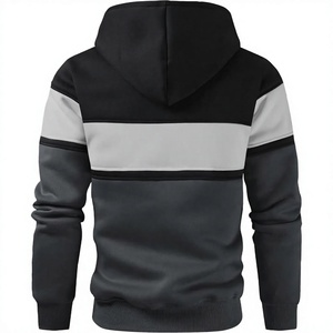 Sudadera con Capucha para Hombre, Color Sólido, Corte Regular, Informal, Tejida, con Bolsillo, Estilo Invernal, 100% Algodón - Product Image 4
