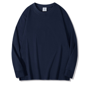 Camiseta blanca <span class=keywords><strong>de</strong></span> <span class=keywords><strong>manga</strong></span> <span class=keywords><strong>larga</strong></span> <span class=keywords><strong>de</strong></span> alta calidad 100% algodón 260gsm unisex con logo personalizado a precio económico - Product Image 5