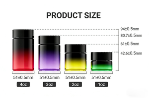 Bocaux en verre carrés personnalisés de 30, 60, 90, 120g, vides, en verre CR, pour fleurs, 3.5g, 4oz, avec couvercle sécurité enfant, emballage en verre – Vente chaude - Product Image 5