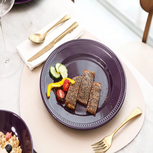 ชุดเครื่องครัวเซรามิกสีสันสดใสลายนูนขายดีประจำเดือนกันยายน ประกอบด้วยชามและจานรูปวงรี พร้อมชุดอุปกรณ์ทำอาหาร - Product Image 2