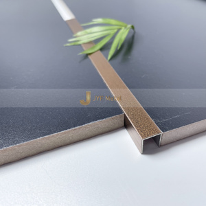 JYFMETAL Profilé de finition en acier inoxydable coloré en forme de U avec garantie de plus de 5 ans pour les bords de salle de bain et d'appartement - Étanche et durable - Product Image 6