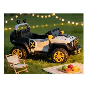 Kids Electric Ride-On 4-Wheel Large Cabin Car Quad 390 Motor 12V7Ah Battery App Panel for Swing USB MP3 <b>Flash</b> <b>Light</b> Durable Safe - Product Image 5