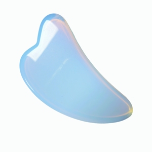 Iridescent Opalite Dolphin Gua Sha Transparent Blue Crystal Scraping <b>Massager</b> for Face Lift - Product Image 3