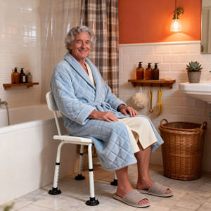 Silla <span class=keywords><strong>de</strong></span> Baño Plegable <span class=keywords><strong>de</strong></span> Aleación <span class=keywords><strong>de</strong></span> Aluminio con Altura Ajustable para Personas Mayores y Mujeres Embarazadas, Antideslizante, Equipo <span class=keywords><strong>de</strong></span> Seguridad para Baño en el Hogar - Product Image 4