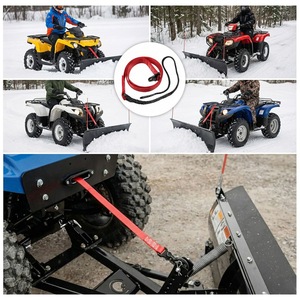 Correa de nailon plana de 50 mm con gancho de acero de 8 pulgadas para ATV, UTV, quitanieves y cabrestante - Product Image 4
