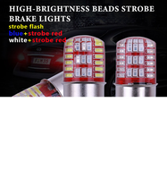 BAY15D P21/5W 1157 LED Doppel farb blitz LED 3014 42LED Blitzlicht Bremsleuchte Glühlampe Rot Weiß Blau Auto Bremsleuchte