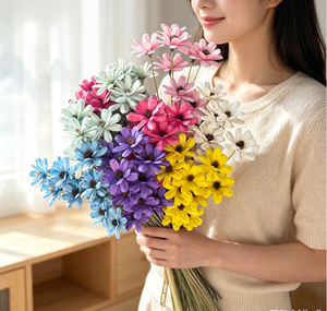 Bouquet di <span class=keywords><strong>Fiori</strong></span> Secchi Daisy Fatti a Mano di Origine Yunnan, Ecologici e Duraturi, con Scaglie di Legno e <span class=keywords><strong>Fiori</strong></span> di <span class=keywords><strong>Semi</strong></span> di Melone, Colori <span class=keywords><strong>Misti</strong></span> per Interni - Product Image 1