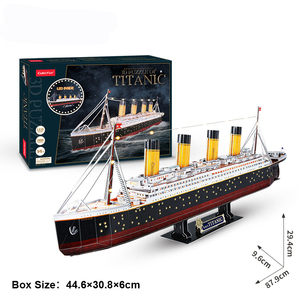 New arrivals trò chơi DIY giấy <span class=keywords><strong>HMS</strong></span> chiến thắng mô hình lắp ráp LED ánh sáng TITANIC <span class=keywords><strong>3D</strong></span> ghép hình câu đố cho người lớn đồ chơi - Product Image 6