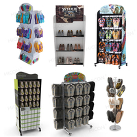Magasin de chaussures en bois réglable applique murale sandales tongs pantoufles baskets boîte à chaussures présentoir support avec roues