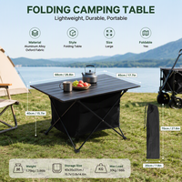 Table de barbecue pliante d'extérieur en aluminium, légère, portable, robuste, directement de l'usine, pour le camping, les pique-niques, les voyages en voiture, la cour, la plage, la randonnée