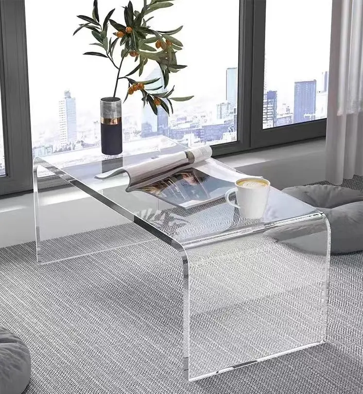 Mesa y silla de acrílico personalizada a precio de fábrica en color y transparente para decoración del hogar