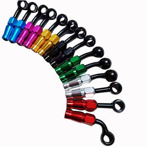 Motorrad Edelstahl geflochten ptfe Schlauch Ende Banjo Schraube männlich weiblich eine Armatur Bremsleitung Schlauch anschluss - Product Image 3