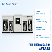 Station de recharge rapide pour véhicules électriques DC 60-360 kW 4 pistolets OCPP 1.6J 2.0.1 200-1000V